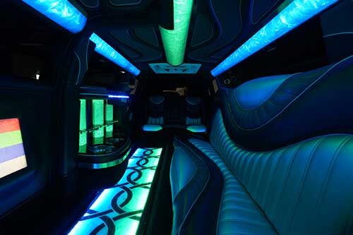 Limo bus with tinted windows