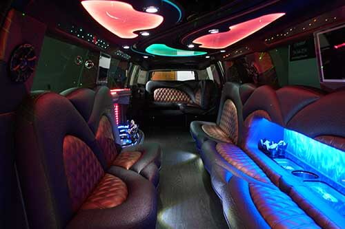 Party bus with bar space