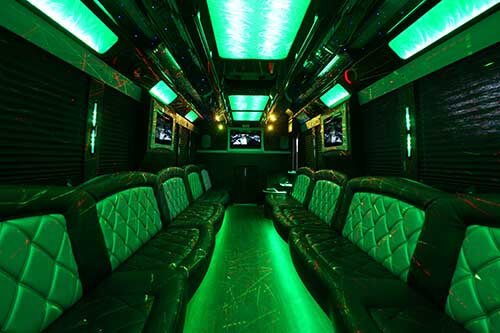 Party bus service with sound system