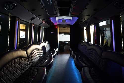 Party bus with tinted windows