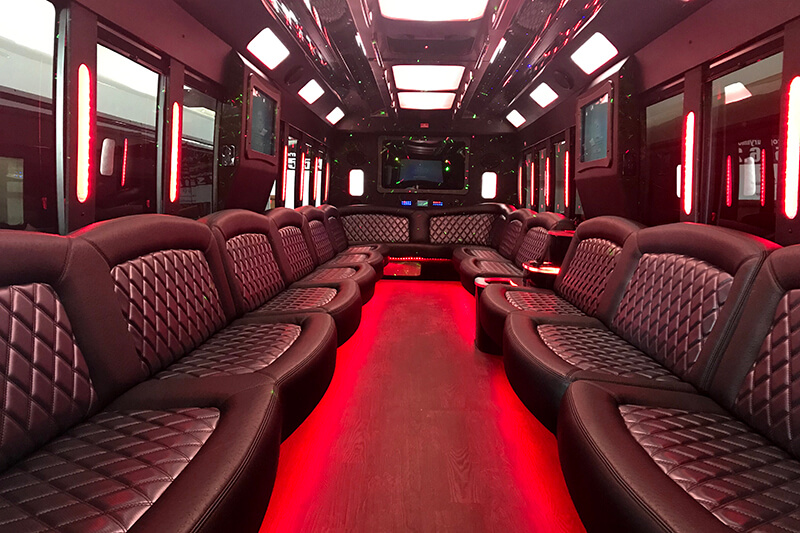 43 passenger party bus