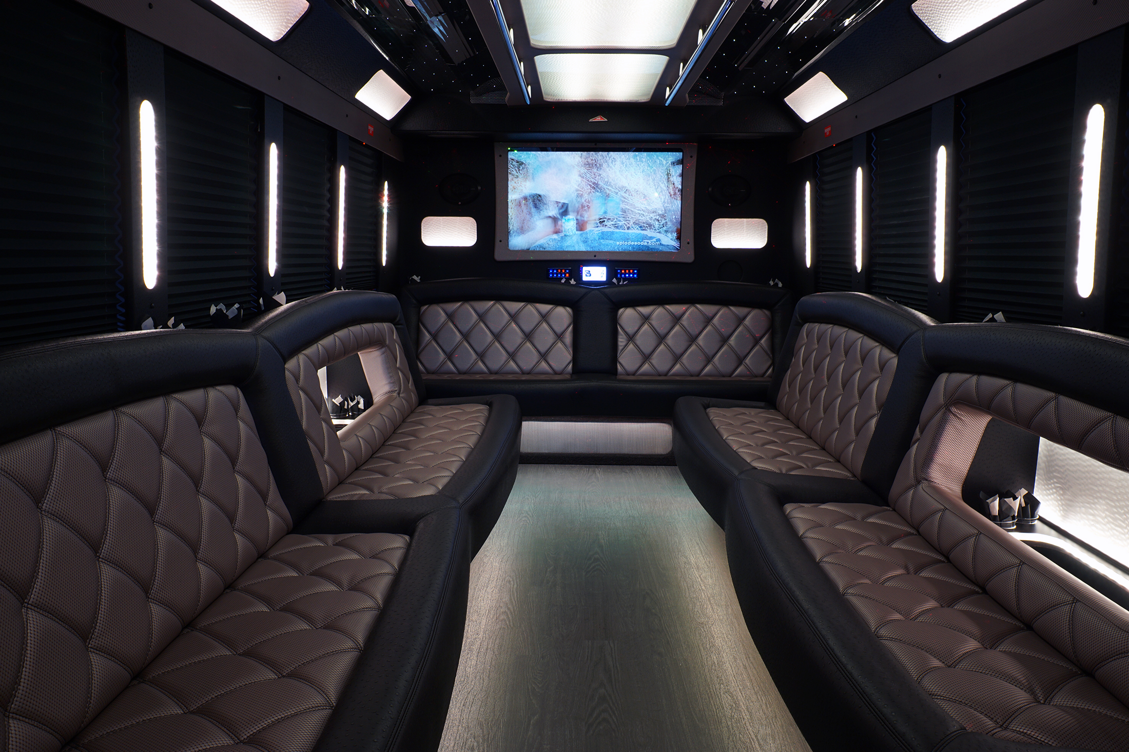 Party bus in Kalamazoo with power outlets