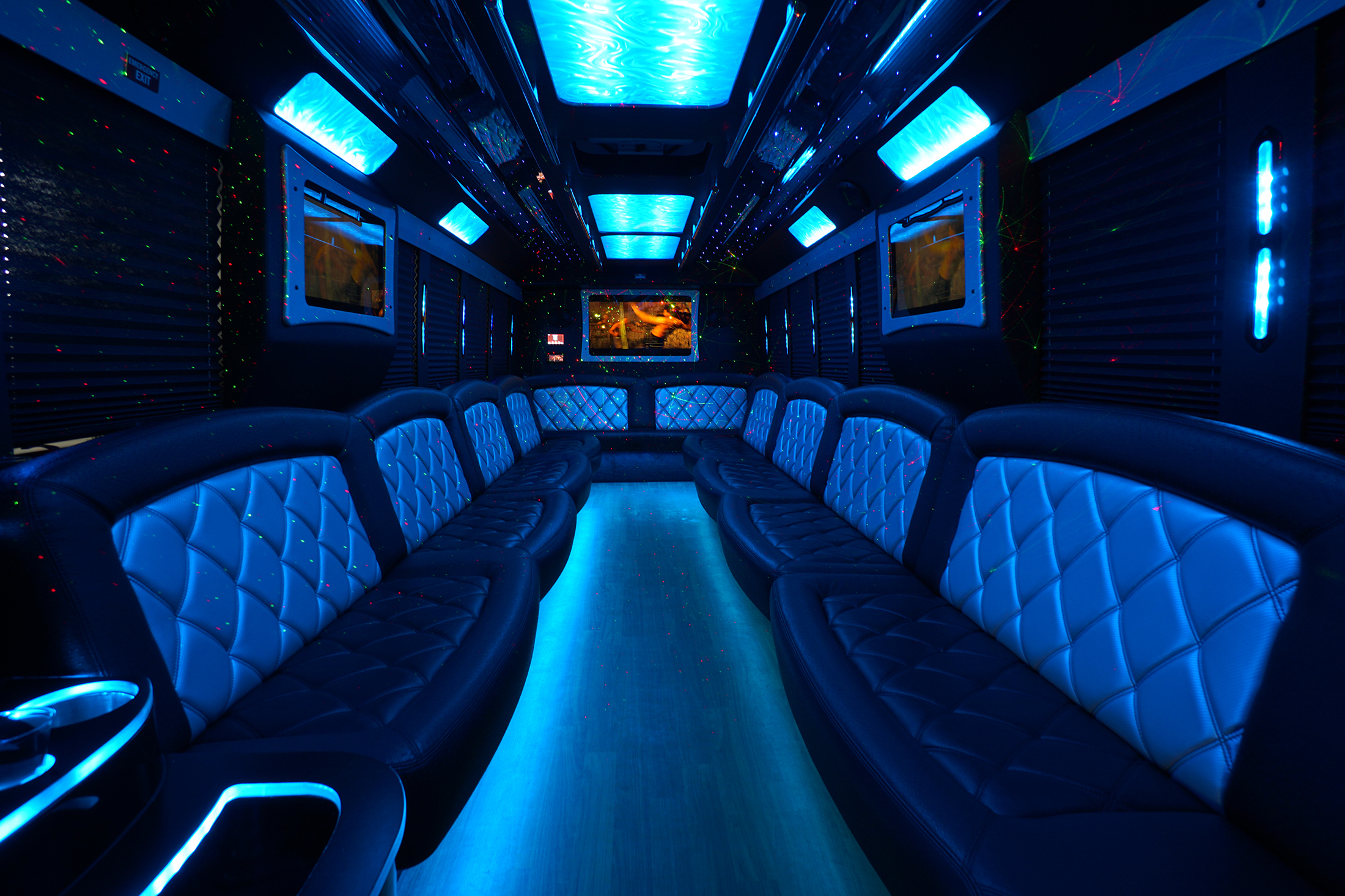 Party bus with built in bar